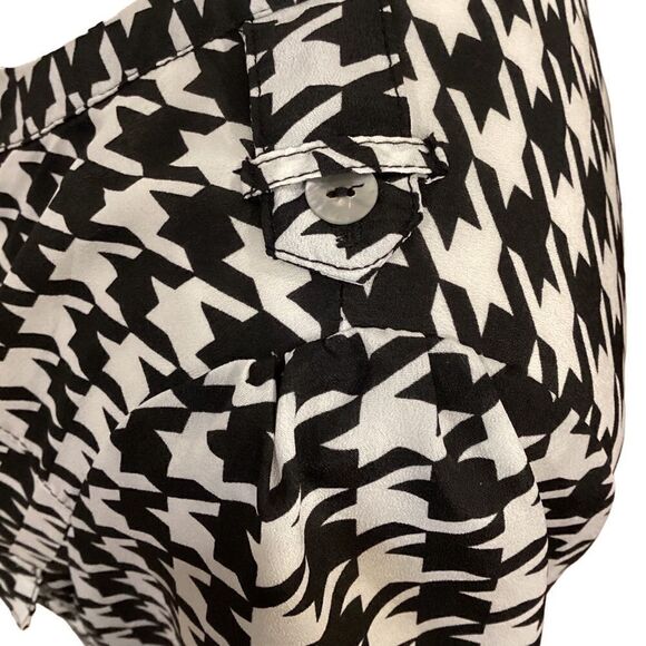 41 Hawthorn Houndstooth Blouse Black White Small - Picture 7 of 13